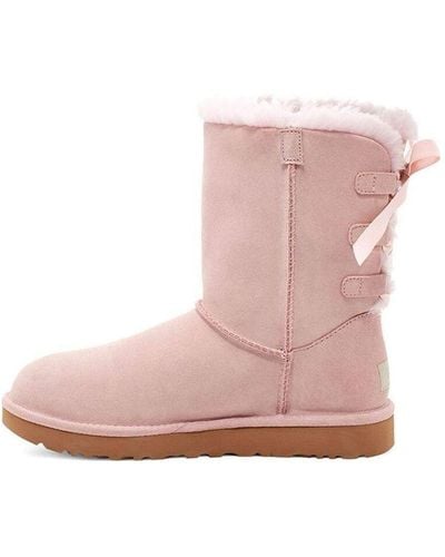 UGG Short Bow Stiefel Snow Boots Crystal - Pink