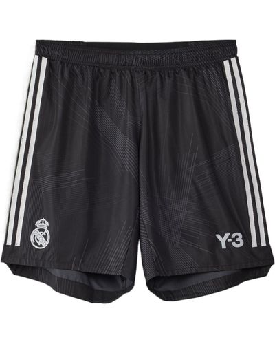 adidas X Y-3 Crossover Real Madrid Stripe Logo Breathable Sports Training Shorts Black