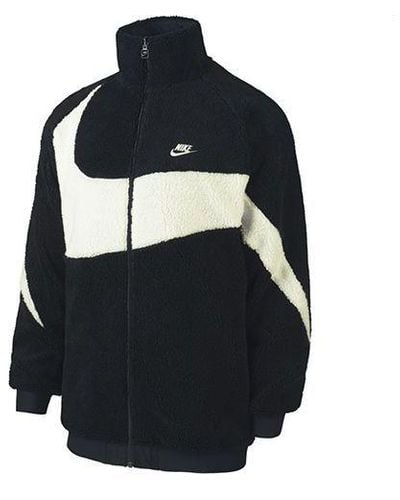 Nike Big Swoosh Reversible Boa Jacket (asia Sizing) - Black