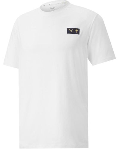 PUMA X Palm Tree Crew Golf Tee - White