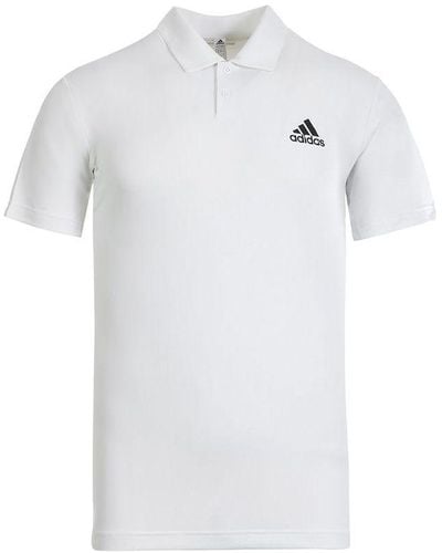 adidas H.rdy Polo Tennis Sports Training Breathable Short Sleeve Polo Shirt - White