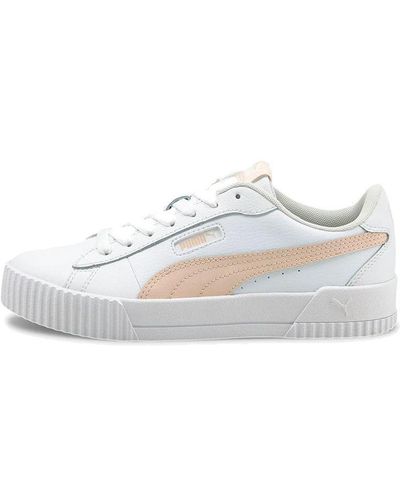 White Puma Carina Crew Sneakers for Women | Lyst