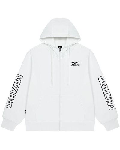 Mizuno Logo Sweat Jacket - White