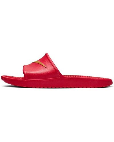 Red Nike Sandals, slides and flip for Men | Lyst