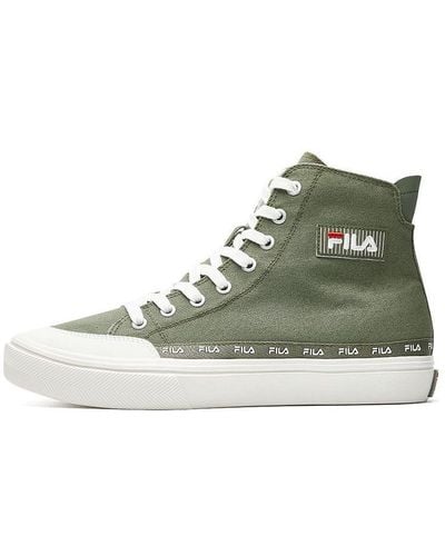 Fila Strada High-top Canvas Shoes Green