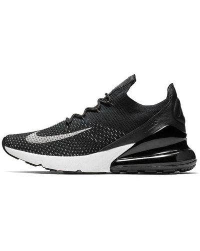 Nike Womens Air Max 270 Flyknit Shoes - Size 6w - Black