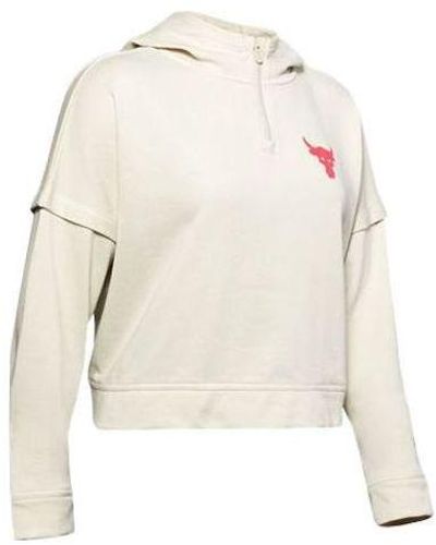 Under Armour X Project Rock Terry Hoodie - White