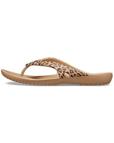 Crocs™ Kadee Ll Leopard Print Flip-flops - Brown