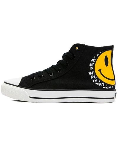 Product Of New York Shooter Smiley High-top Canvas Sneakers - Black