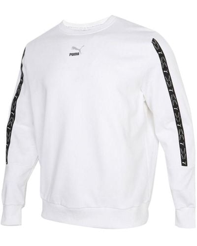 PUMA Elevate Crew Neck Long Sleeve Sweater - White