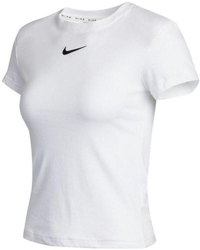 Nike Sportswear Icn Clsh Cap Slv Ss T-shirts - White