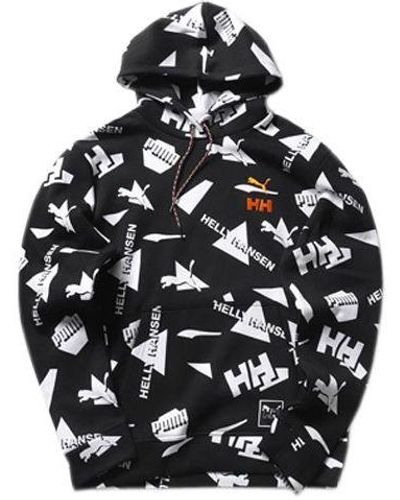 PUMA X Helly Hansen All Over Print Hoodie - Black