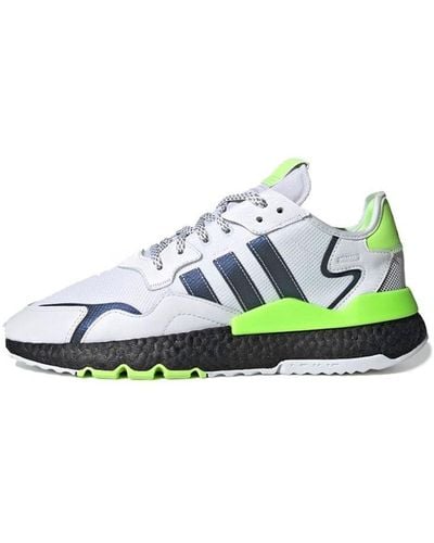adidas Nite jogger 'cloud White/power Blue/bright Red' for Men | Lyst