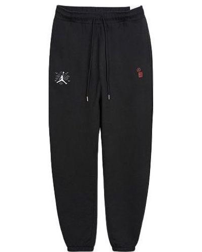 Nike J Cny Pant New Year's Edition Logo Embroidered Knit Bundle Feet Sports Pants - Black