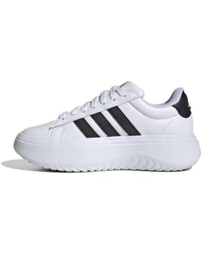 adidas Grand Court Platform Shoes - White