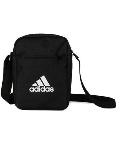 adidas Classic All-match Multifunction Pocket Adjustable Shoulder Straps Zipper Crossbody Shoulder Bag - Black