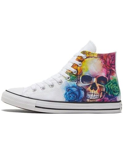 Converse Chuck Taylor All Star High Top Skull And Roses - Blue