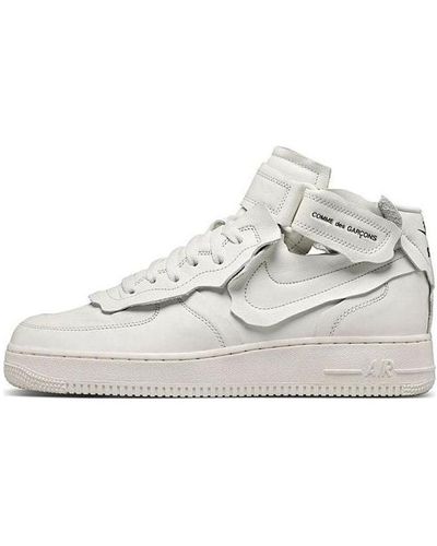 Nike Comme Des Garcons X Air Force 1 Mid - White