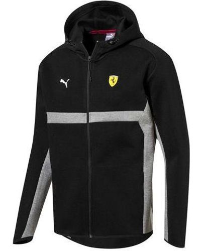 PUMA Scuderia Ferrari Hooded Sweat Jacket - Black