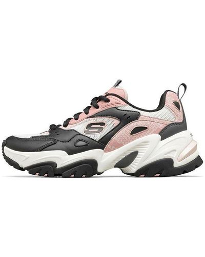 Skechers Stamina V2 Low-top Running Shoes Pink - White