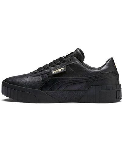 PUMA Cali Thick Sole Low Tops Casual Skateboarding Shoes - Black