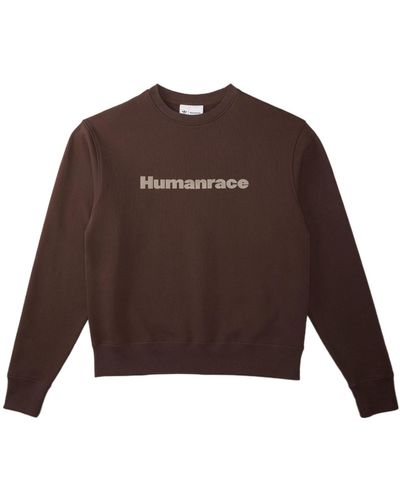 adidas Originals X Pharrell Williams Crossover Casual Breathable Solid Color Round Neck Pullover Long Sleeves Brown