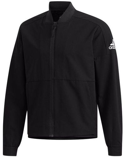 adidas Jkt Wv Light Baseball Uniform Athleisure Casual Sports Loose Stand Collar Jacket - Black