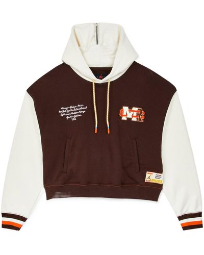 Nike X Maison Chateau Rouge Crossover Colorblock Splicing Hoodie Asia Edition Brown