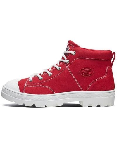 Skechers Roadies High Gang Canvas Shoes - Red