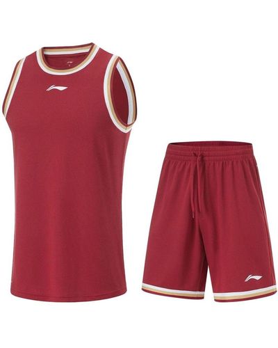 Li-ning Basketball Competition Suits - Red