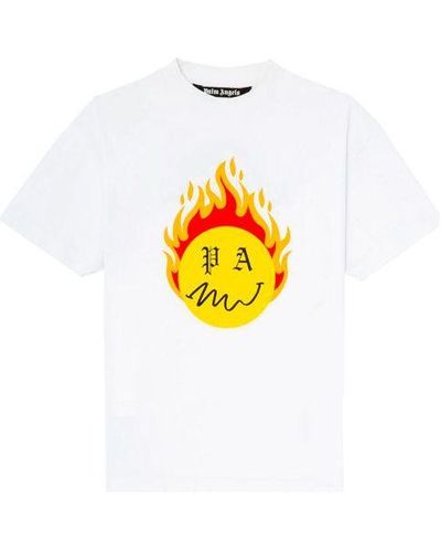 Palm Angels Burning Head Short-sleeve T-shirt - Yellow