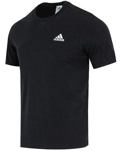 adidas Essentials Single Jersey Embroidered Small Logo T-shirt - Black