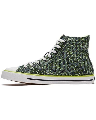Product Of New York Reflectivehigh Top Canvas Sneakers - Green