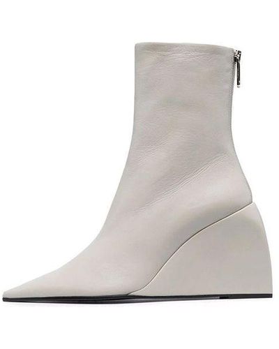 Off-White c/o Virgil Abloh Off- Dolls Wedge Boots - Gray