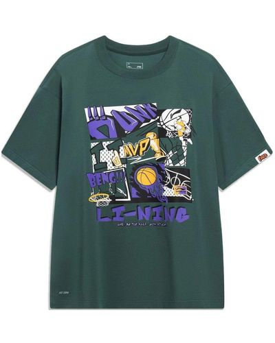 Li-ning Basketball Graphic T-shirt - Green