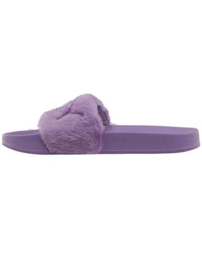 PUMA Fenty X Fur Slide Sandals - Purple