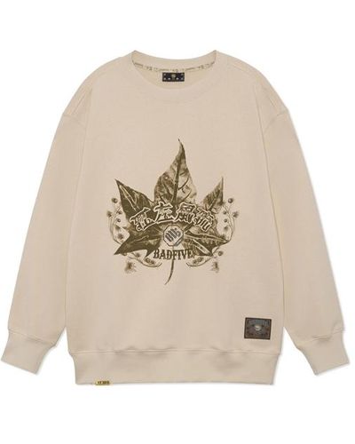 Li-ning Badfive Graphic Sweatshirt - Natural