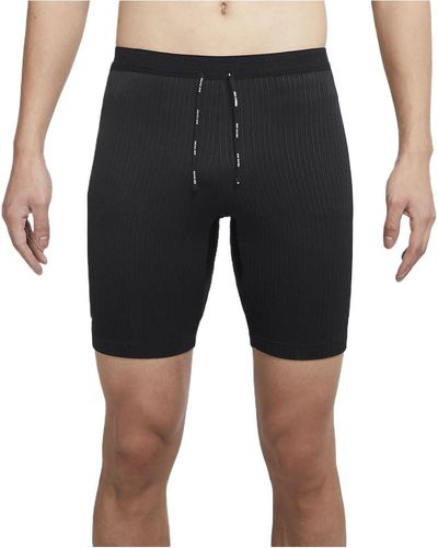 Nike Dri-fit Stripe Breathable Lacing Slim Fit Sports Shorts Black