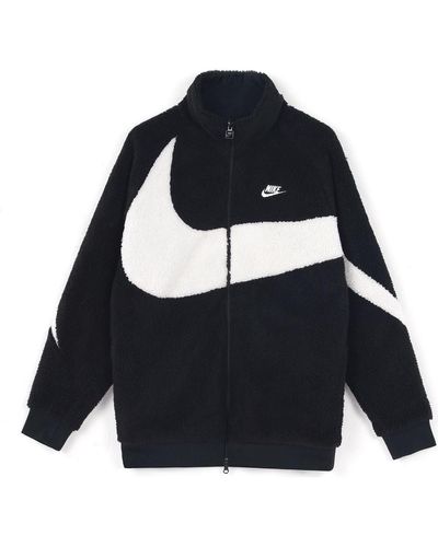 Nike Big Swoosh Reversible Boa Jacket (asia Sizing) - Black