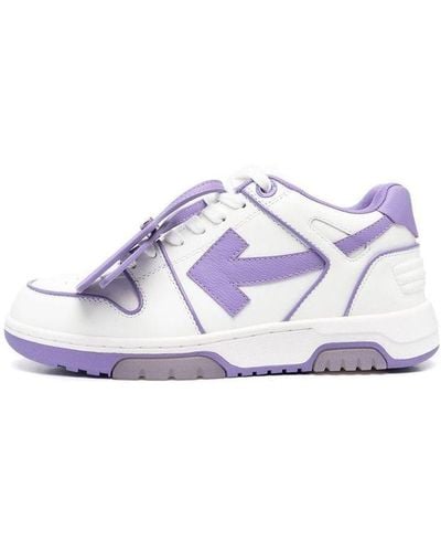 Off-White c/o Virgil Abloh Out Of Office Low-top Leather Sneaker - Purple