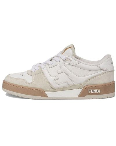 Fendi Match Low Top Suede - White