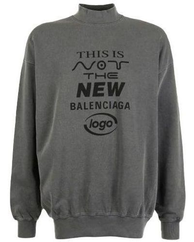 Balenciaga 'this Is Not The New Logo' Sweater 'dark ' - Gray