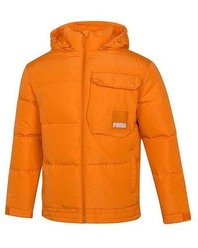 PUMA Hoodie Loose Down Jacket - Orange