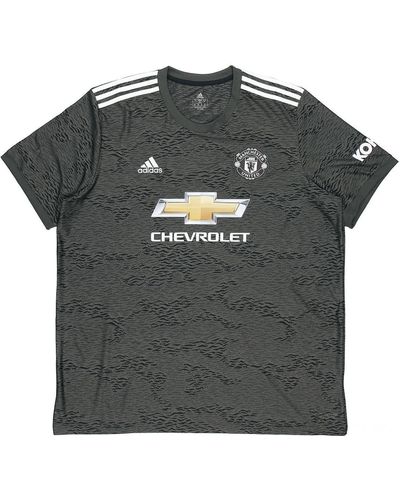 adidas Mufc A Jsy 20-21 Season Manchester United Away Sw Fan Edition Sports Short Sleeve Jersey - Gray