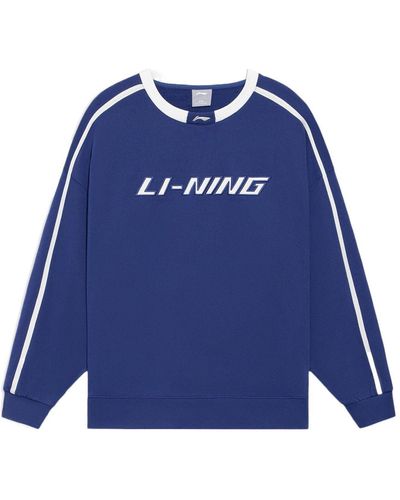 Li-ning Striped Graphic Sweatshirt - Blue