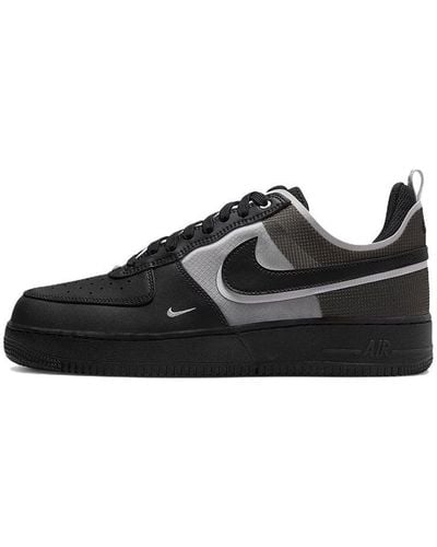 Nike Air Force 1 React Low Tops Casual Skateboarding Shoes Black Gray