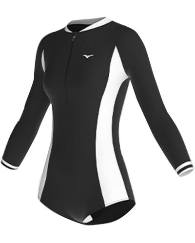 Mizuno Quick Dry Long Sleeve Swimsuit - Black