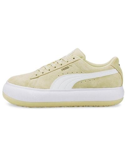 PUMA Suede Mayu Thick Sole Minimalistic Casual Skateboarding Shoes - White