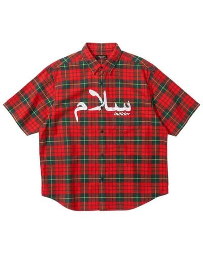 Supreme Ss23 Week6 Arabic Logo Flannel Shirt - Red