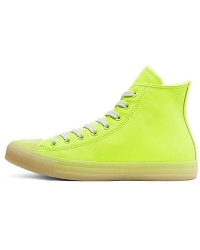 Converse Neon Leather Chuck Taylor All Star High Top - Yellow